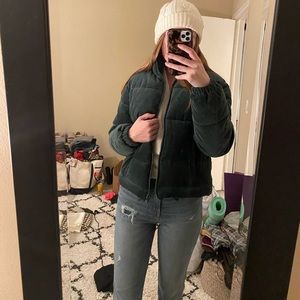 NWOT Hunter Green Corduroy Puffer